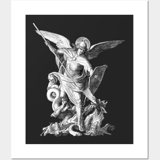 Saint Michael the Archangel defeating the dragon Posters and Art